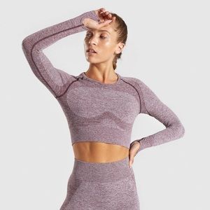 Gymshark Cropped Longsleeve Workout Top